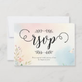 Aquarelle Brochures & Script : RSVP minimaliste (Dos)
