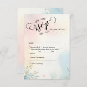 Aquarelle Brochures & Script : RSVP minimaliste (Devant / Derrière)