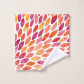 Aquarelle brosse a éclaté jaune et orange (Gant de toilette)