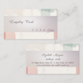 Aquarelle Brosse, Carte de fidélité en bande (Devant / Derrière)