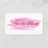 Aquarelle brosse Enregistrer la carte de date (Devant)