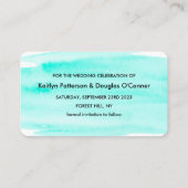 Aquarelle brosse Enregistrer la carte de date (Dos)