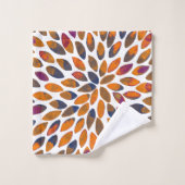 Aquarelle brosse traits - effet rouillé (Gant de toilette)