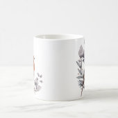 Aquarelle Brown gris Robin Bird Coffee Mug (Centre)