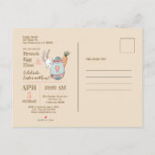 Aquarelle Brunch de Pâques et Invitation à la chas (Dos)