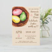 Aquarelle Brunch de Pâques et invitation à la chas (Debout devant)