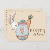 Aquarelle Brunch de Pâques et Invitation à la chas (Devant / Derrière)
