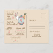 Aquarelle Brunch de Pâques et Invitation à la chas (Dos)