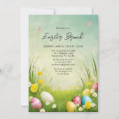Aquarelle Brunch de Pâques Invitation à la chasse  (Devant)