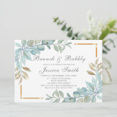 Aquarelle Brunch et Bubbly Invitation (Debout devant)