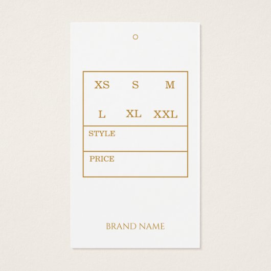 Aquarelle Brush Gold Hang tag (Dos)