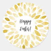 Aquarelle brush strokies - Sticker de Pâques jaune (Devant)