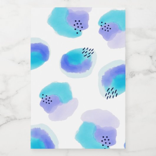 Aquarelle Brushstrokies Étiquette alimentaire (Étiquettes simples)