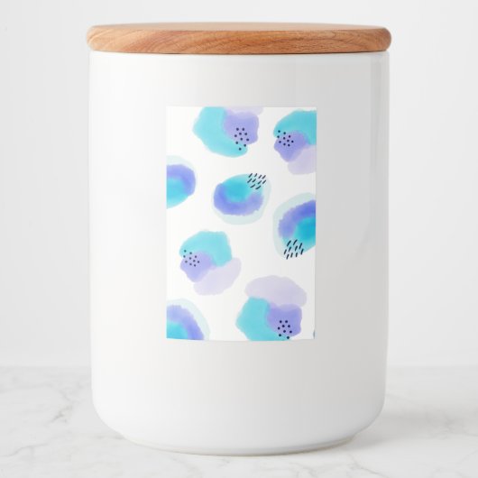 Aquarelle Brushstrokies Étiquette alimentaire (Devant)