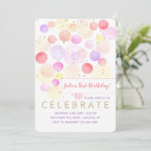 Aquarelle Bubbly Invitation (Debout devant)