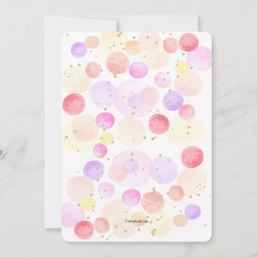 Aquarelle Bubbly Invitation (Dos)