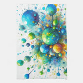 Aquarelle bulle Burst serviette de cuisine (Vertical)