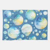 Aquarelle Bulles Serviette de cuisine (Horizontal)