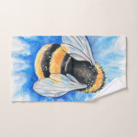 Aquarelle Bumble Bee (Serviette à main)