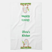 Aquarelle Bumblebee Floral Cuisine Serviette à mai (Vertical)