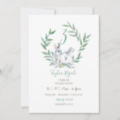 Aquarelle Bunny Invitations Anniversaire en ligne (Devant)