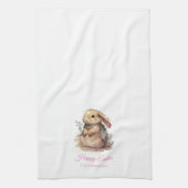Aquarelle Bunny mignon serviette de cuisine de Pâq (Vertical)
