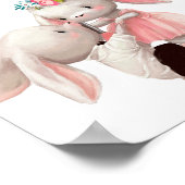 Aquarelle Bunny Princess | Impression murale Bunny (Coin)