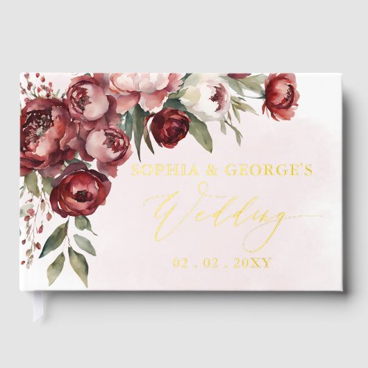 Aquarelle Burgundy Blush FlorMariage (Recto)