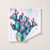 aquarelle Cactus (Gant de toilette)