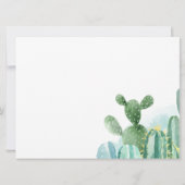 Aquarelle Cactus Couples Baby shower Invitation (Dos)