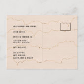 Aquarelle Cactus Faire-part de déplacement rose (Dos)