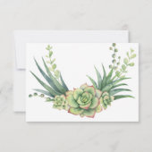 Aquarelle Cactus & Faire-part de mariage Succulent (Dos)
