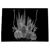 Aquarelle, cactus grand sac cadeau (Devant)