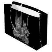 Aquarelle, cactus grand sac cadeau (Dos Angle)