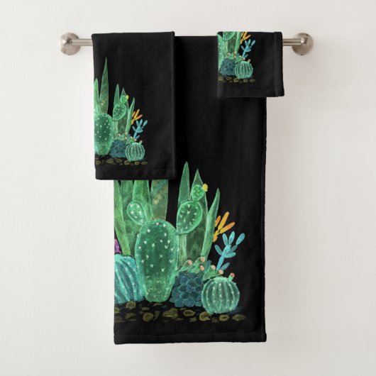 Aquarelle, cactus lancer oreiller (En situation)