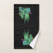 Aquarelle, cactus lancer oreiller (Serviette à main)