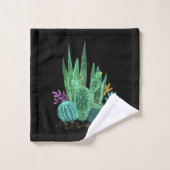 Aquarelle, cactus lancer oreiller (Gant de toilette)