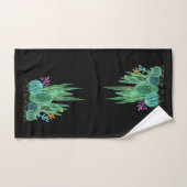 Aquarelle, cactus lancer oreiller (Serviette à main)