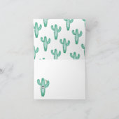 Aquarelle Cactus maman et bébé Merci note (Intérieur)