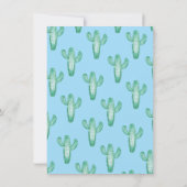 Aquarelle Cactus Momma et Baby shower Invitation (Dos)