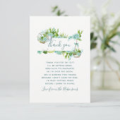 Aquarelle Cactus Succulents Baby shower Merci (Debout devant)