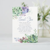 Aquarelle Cactus Succulents Baby shower Merci (Debout devant)