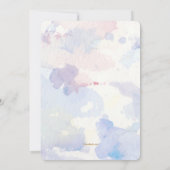 Aquarelle Cadre Bleu Invitation religieuse (Dos)