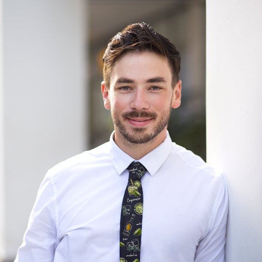 Aquarelle Caipirinha Cocktail Black Cravate cadeau