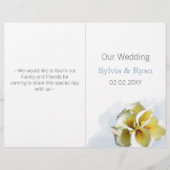 aquarelle calla lilies bi pli programme de mariage (Devant)