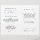 aquarelle calla lilies bi pli programme de mariage (Dos)