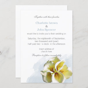 Aquarelle calle lys Floral Invitations