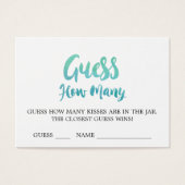 Aquarelle Calligraphie Devinez combien de cartes d (Devant)