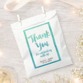 Aquarelle Calligraphie Plage Mariage Faveur Sacs (Coupé)