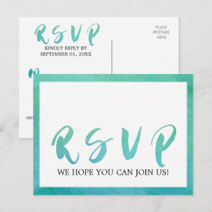 Aquarelle Calligraphie Plage Menu Choix RSVP